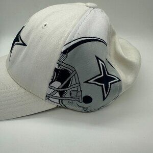 Dallas Cowboys Adult Hat One-Size Adjustable NFL Cotton White Blue‎ Used